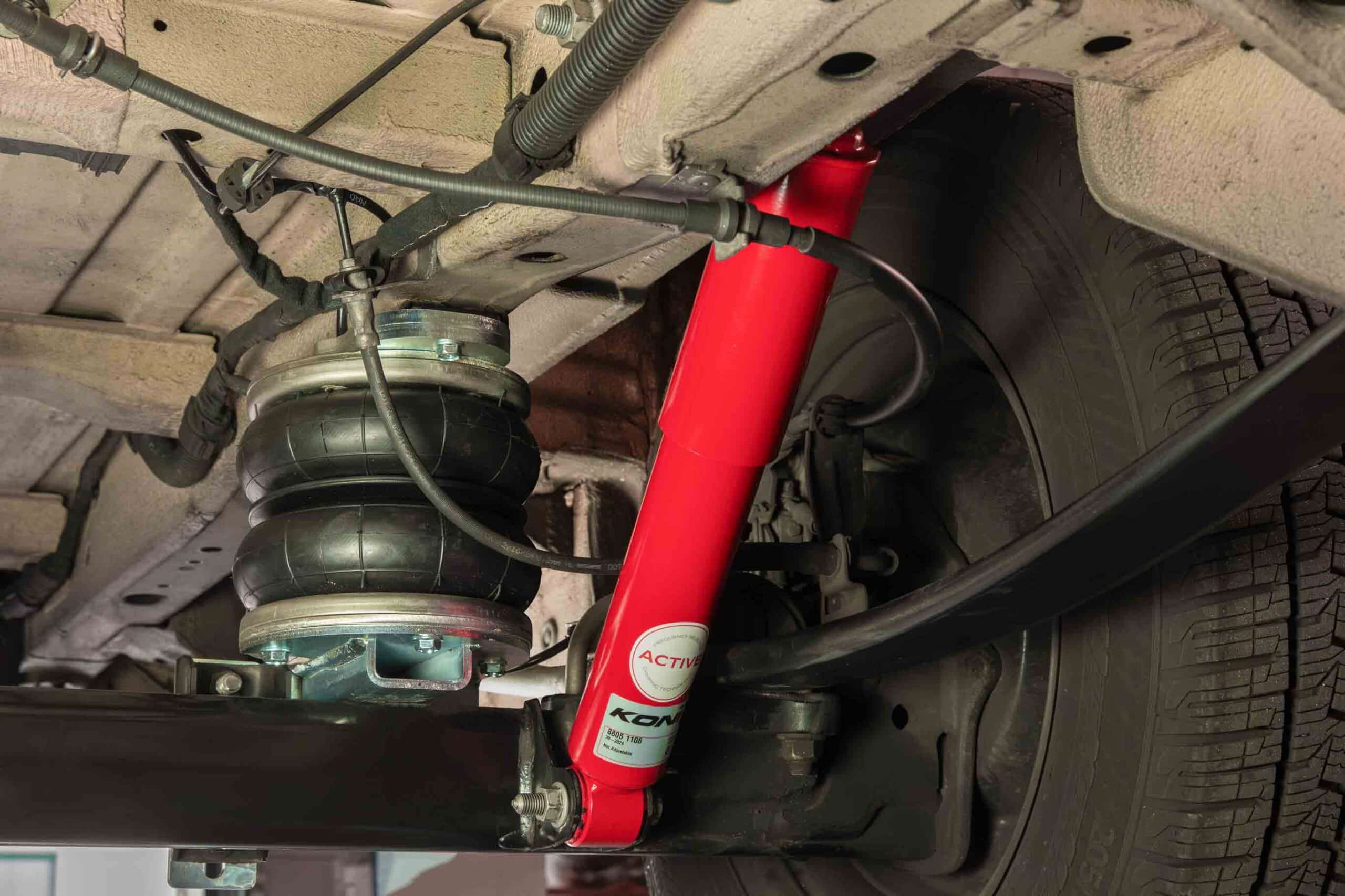 Special Duty Kit Air Master Pro KONI shock absorbers on a car